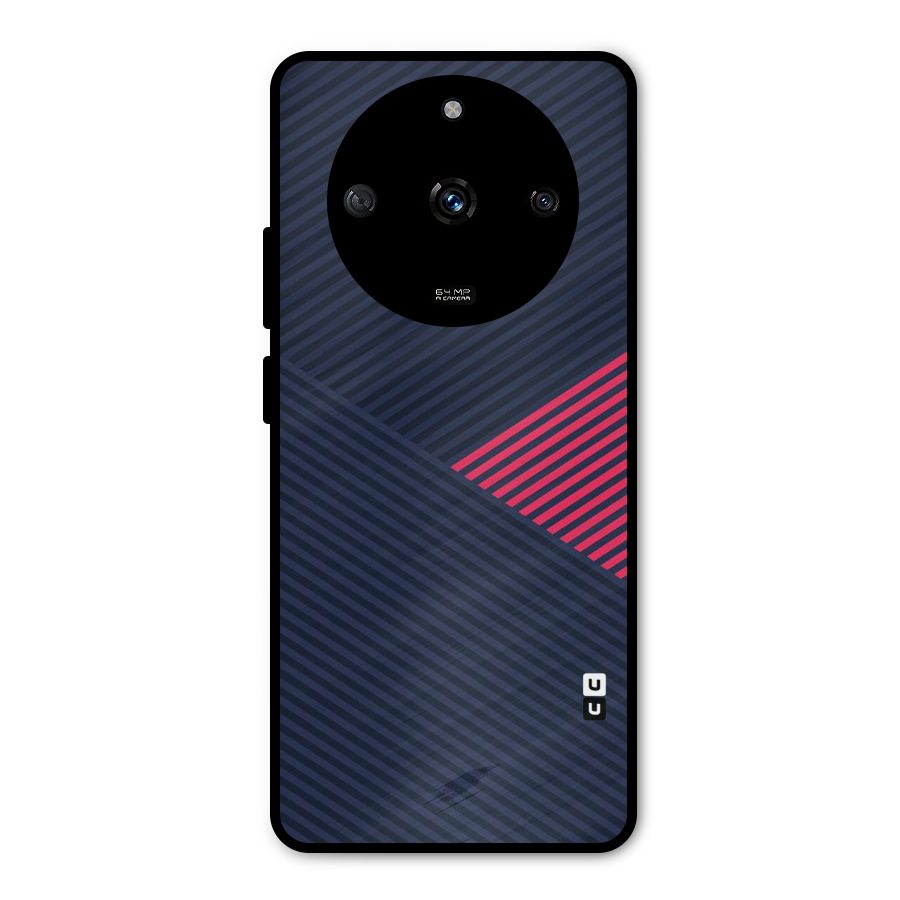 Criscros Stripes Metal Back Case for Realme Narzo 60 5G