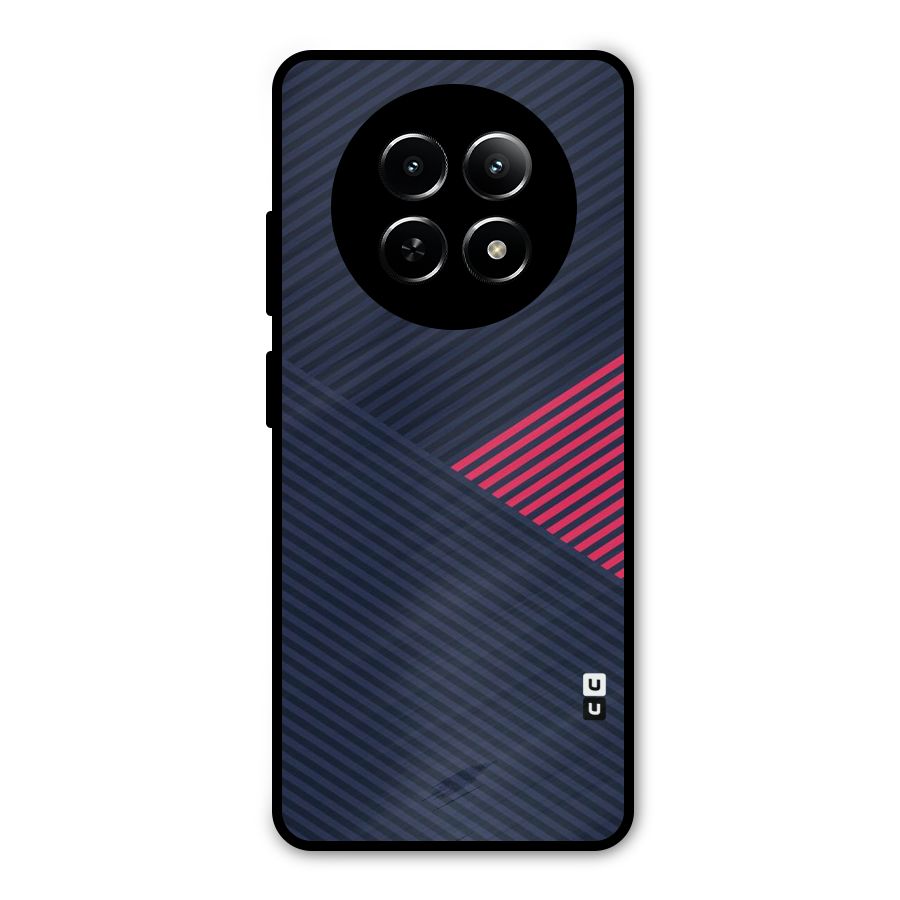 Criscros Stripes Metal Back Case for Realme Narzo 70x 5G