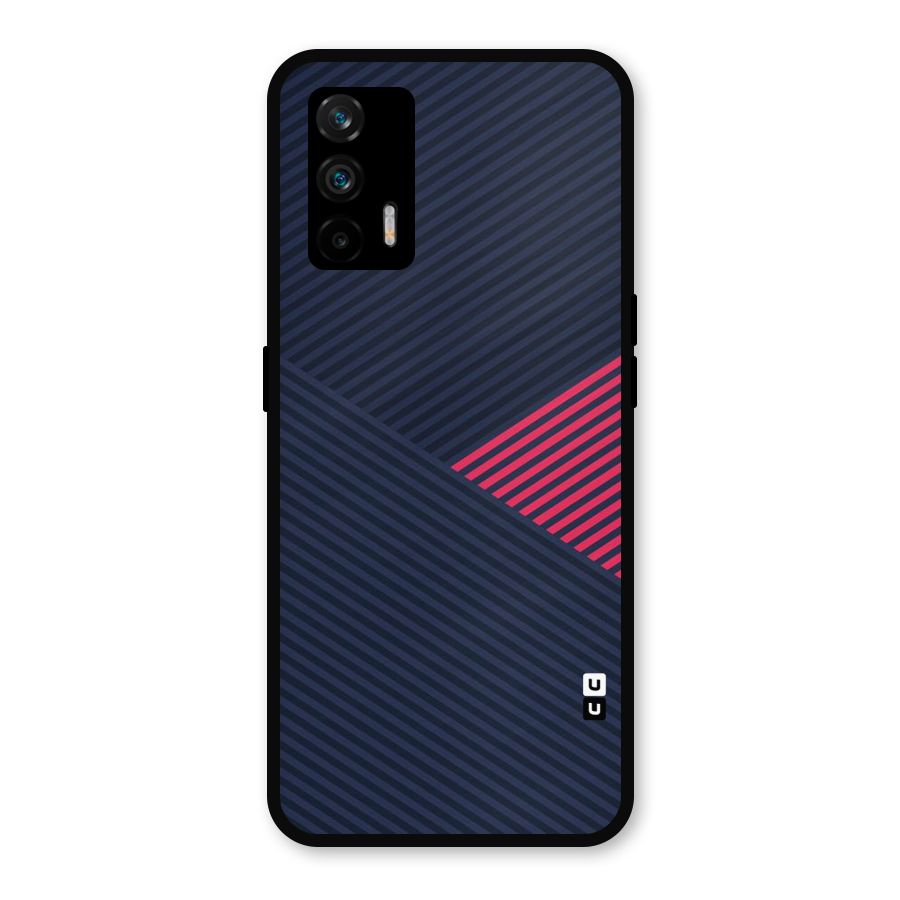 Criscros Stripes Metal Back Case for Realme X7 Max