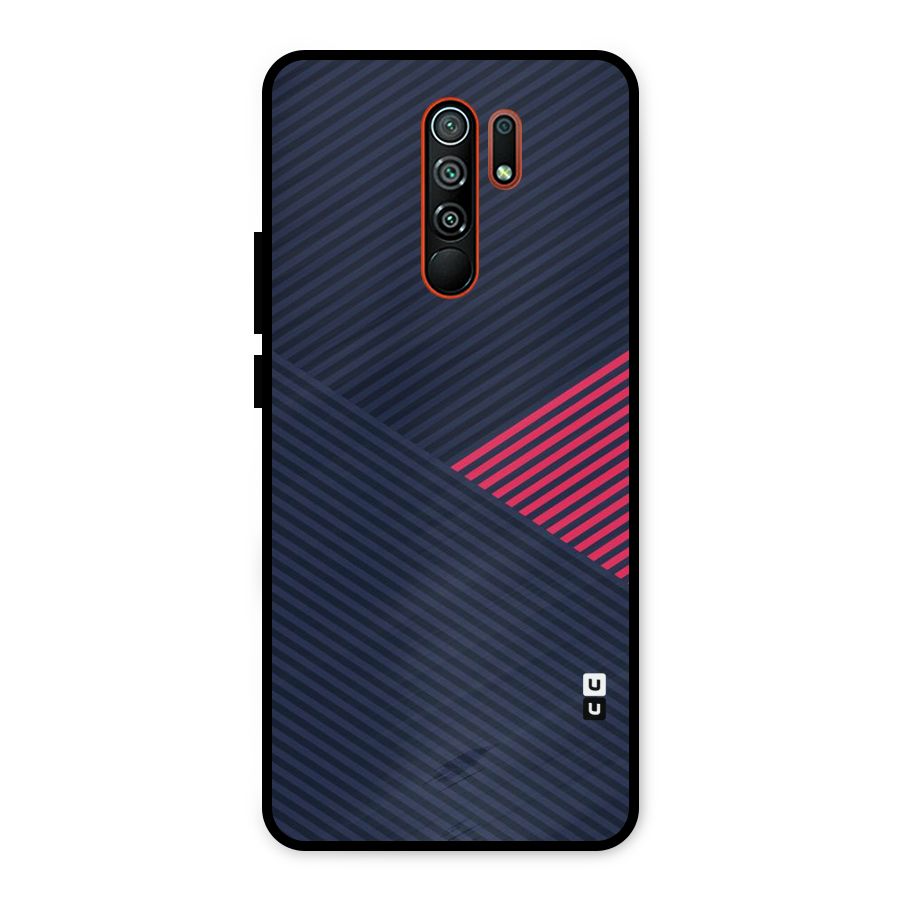 Criscros Stripes Metal Back Case for Redmi 9 Prime