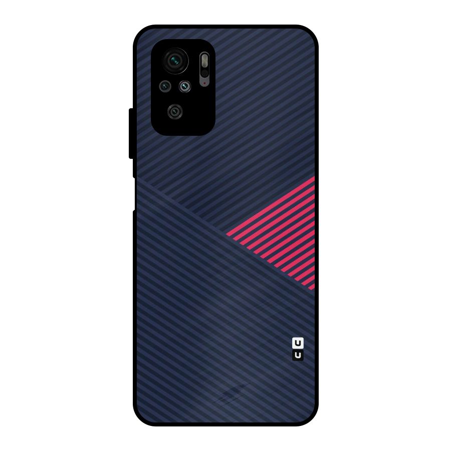 Criscros Stripes Metal Back Case for Redmi Note 10S