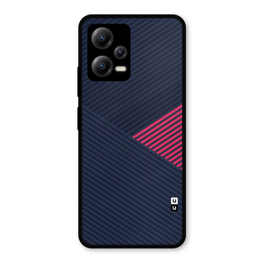 Criscros Stripes Metal Back Case for Redmi Note 12 5G
