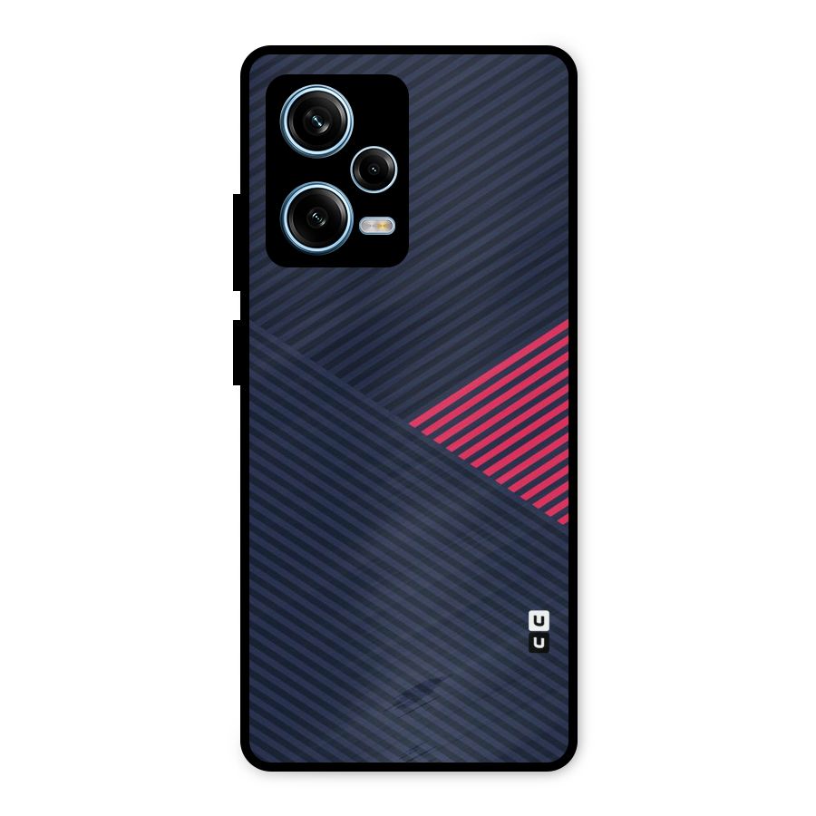 Criscros Stripes Metal Back Case for Redmi Note 12 Pro