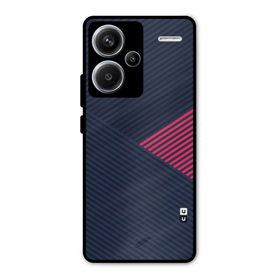 Criscros Stripes Metal Back Case for Redmi Note 13 Pro Plus