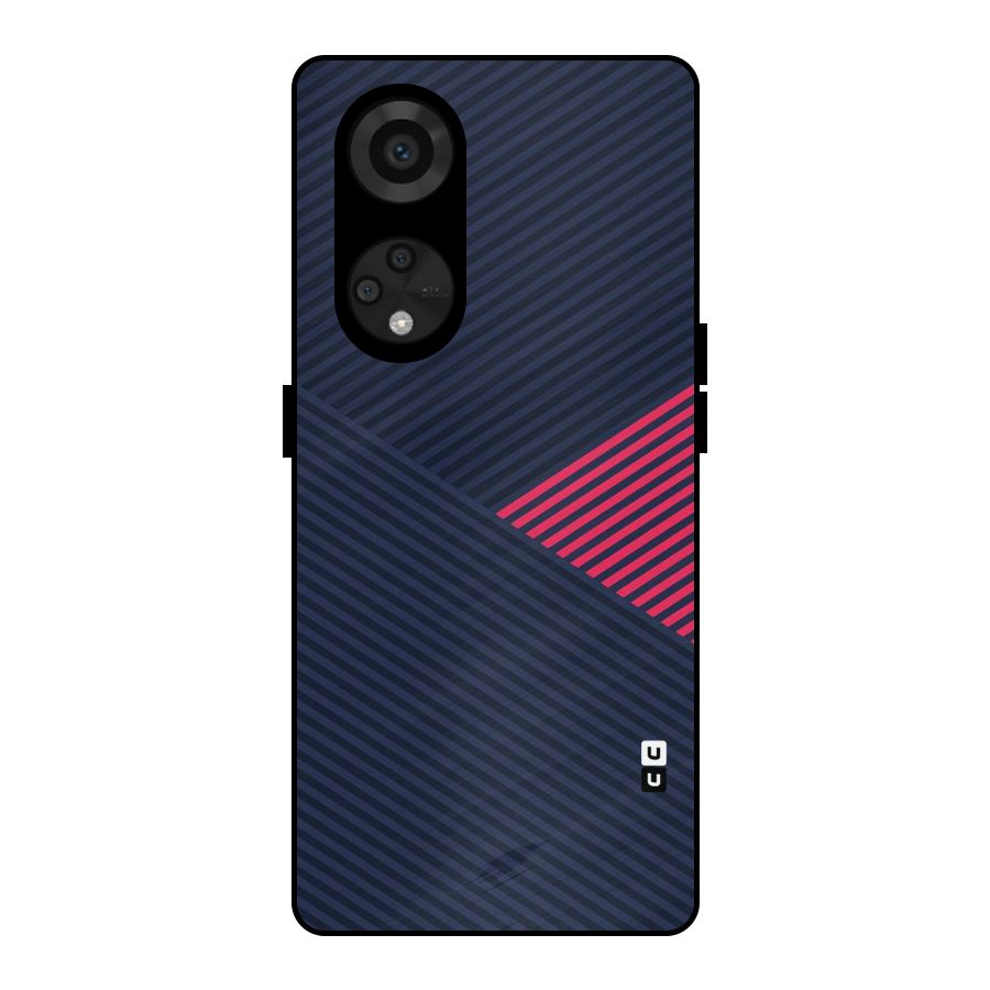 Criscros Stripes Metal Back Case for Reno8 T 5G