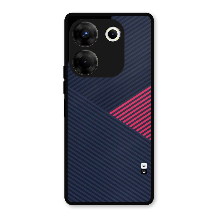 Criscros Stripes Metal Back Case for Tecno Camon 20