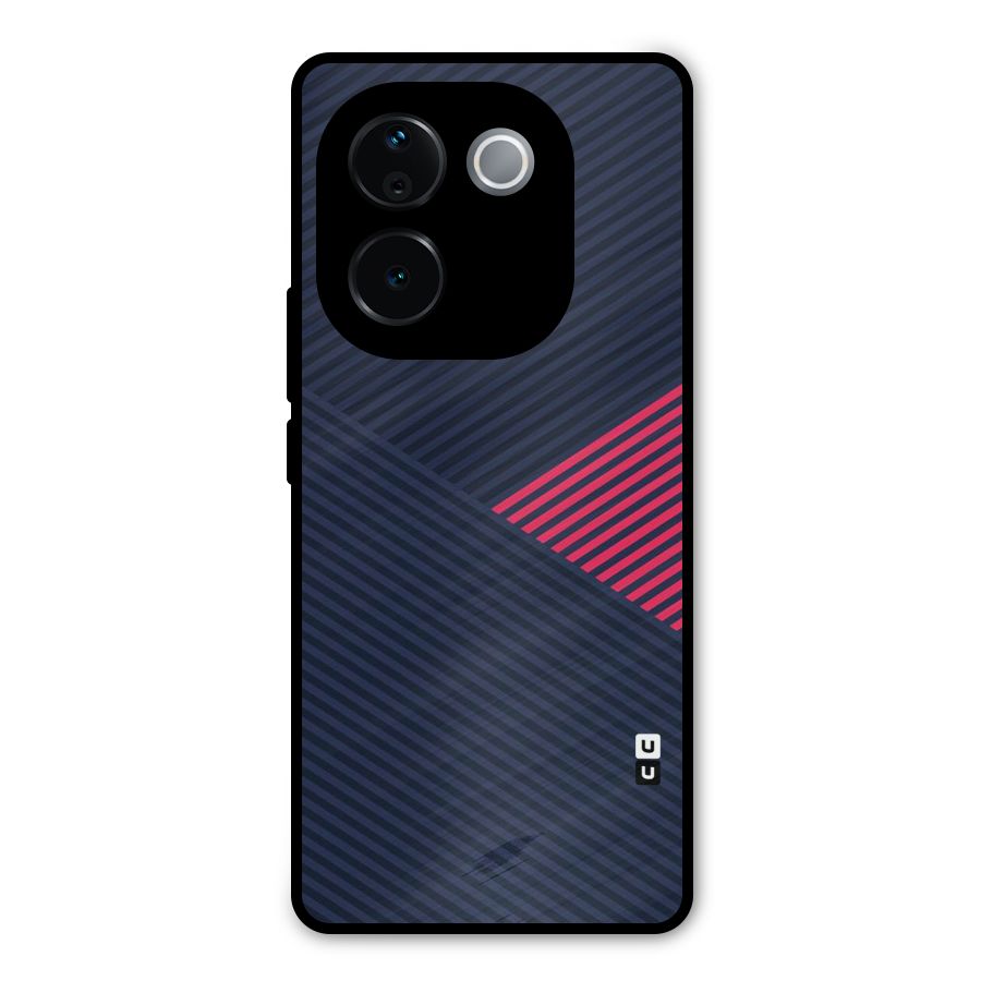 Criscros Stripes Metal Back Case for Vivo T3 Pro