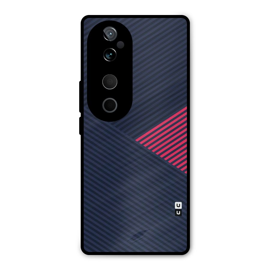 Criscros Stripes Metal Back Case for Vivo T3 Ultra