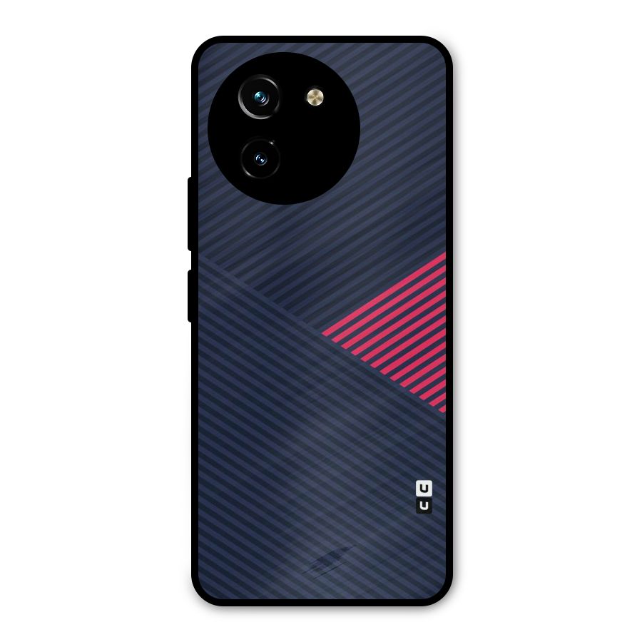 Criscros Stripes Metal Back Case for Vivo T3x