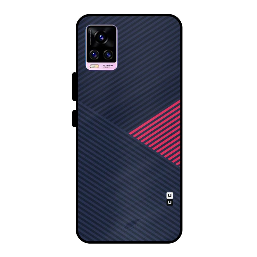 Criscros Stripes Metal Back Case for Vivo V20 Pro