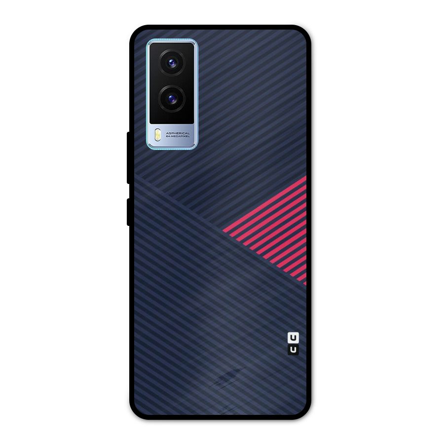 Criscros Stripes Metal Back Case for Vivo V21e 5G