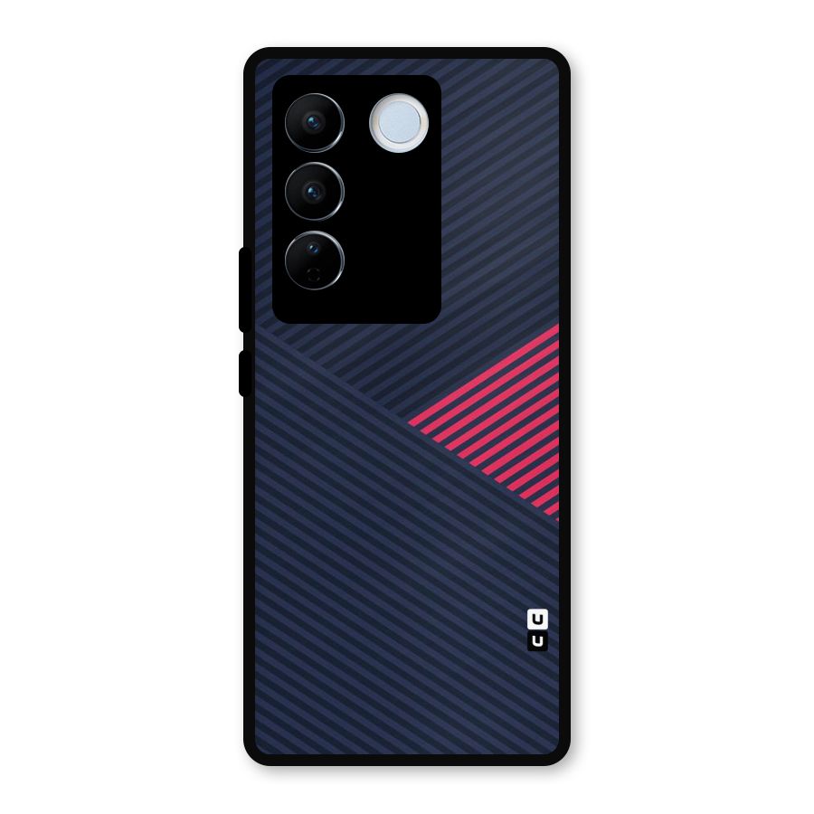Criscros Stripes Metal Back Case for Vivo V27