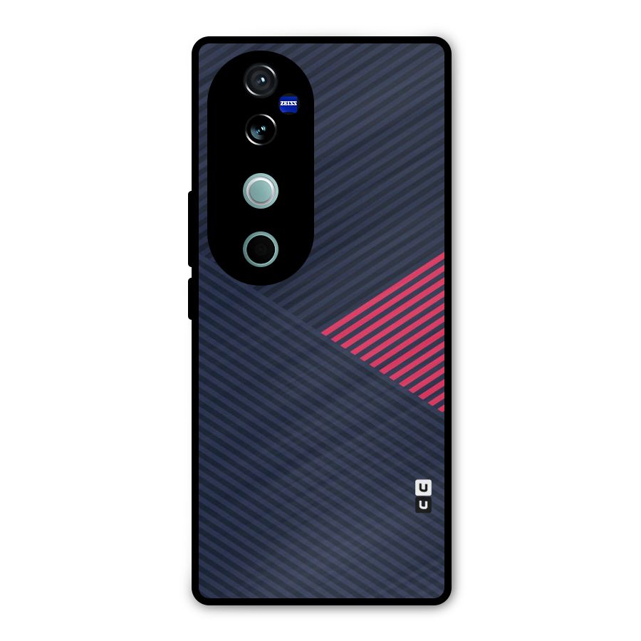 Criscros Stripes Metal Back Case for Vivo V40