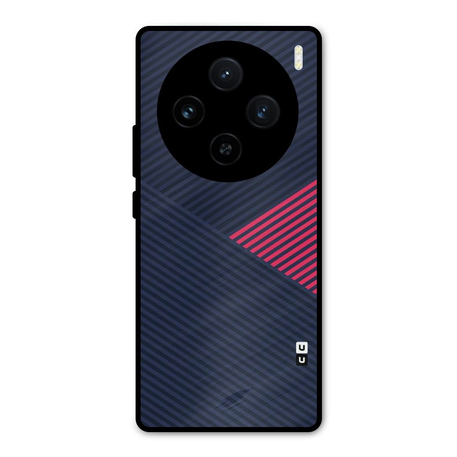 Criscros Stripes Metal Back Case for Vivo X100