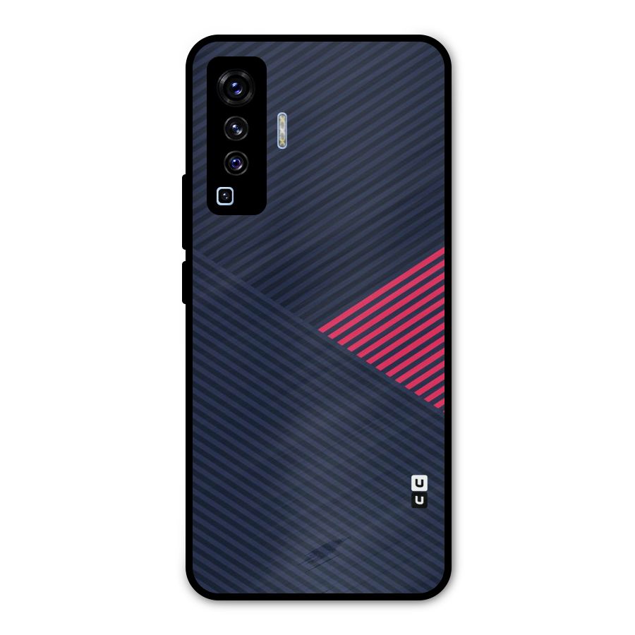 Criscros Stripes Metal Back Case for Vivo X50