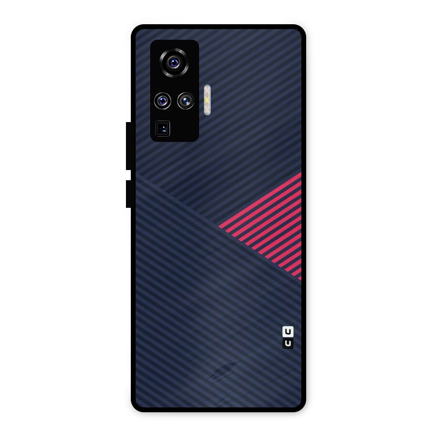 Criscros Stripes Metal Back Case for Vivo X50 Pro