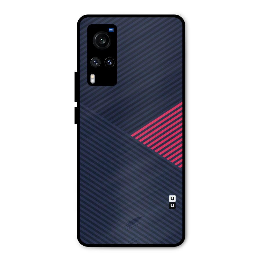 Criscros Stripes Metal Back Case for Vivo X60