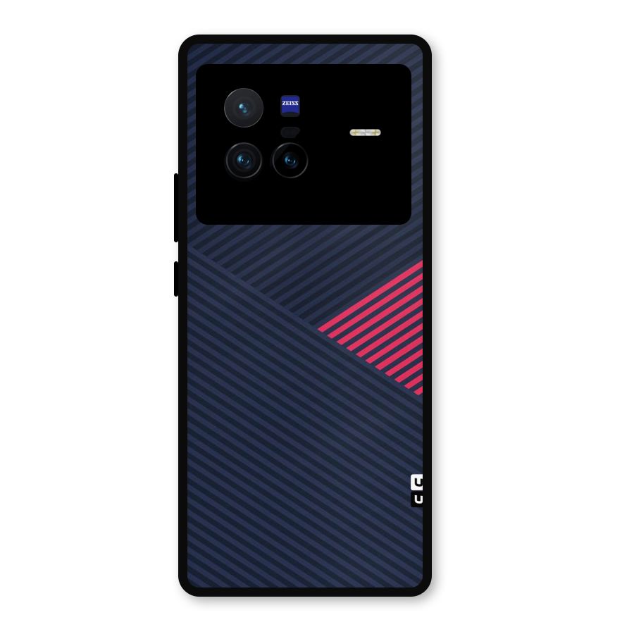 Criscros Stripes Metal Back Case for Vivo X80