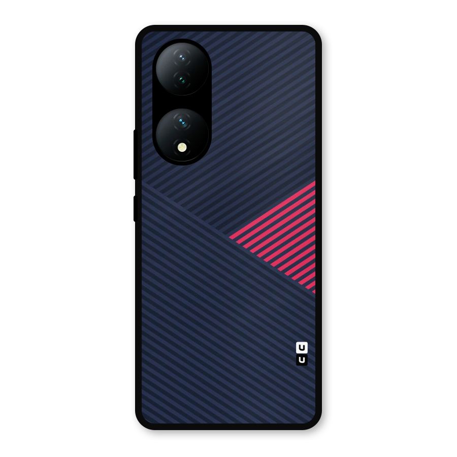 Criscros Stripes Metal Back Case for Vivo Y100