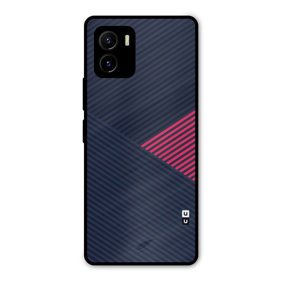 Criscros Stripes Metal Back Case for Vivo Y15s