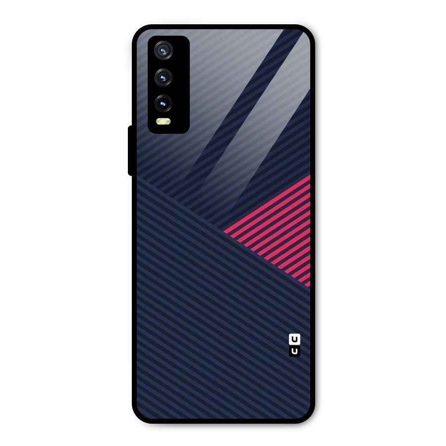 Criscros Stripes Metal Back Case for Vivo Y20