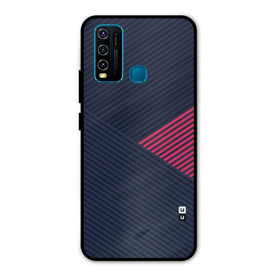 Criscros Stripes Metal Back Case for Vivo Y30