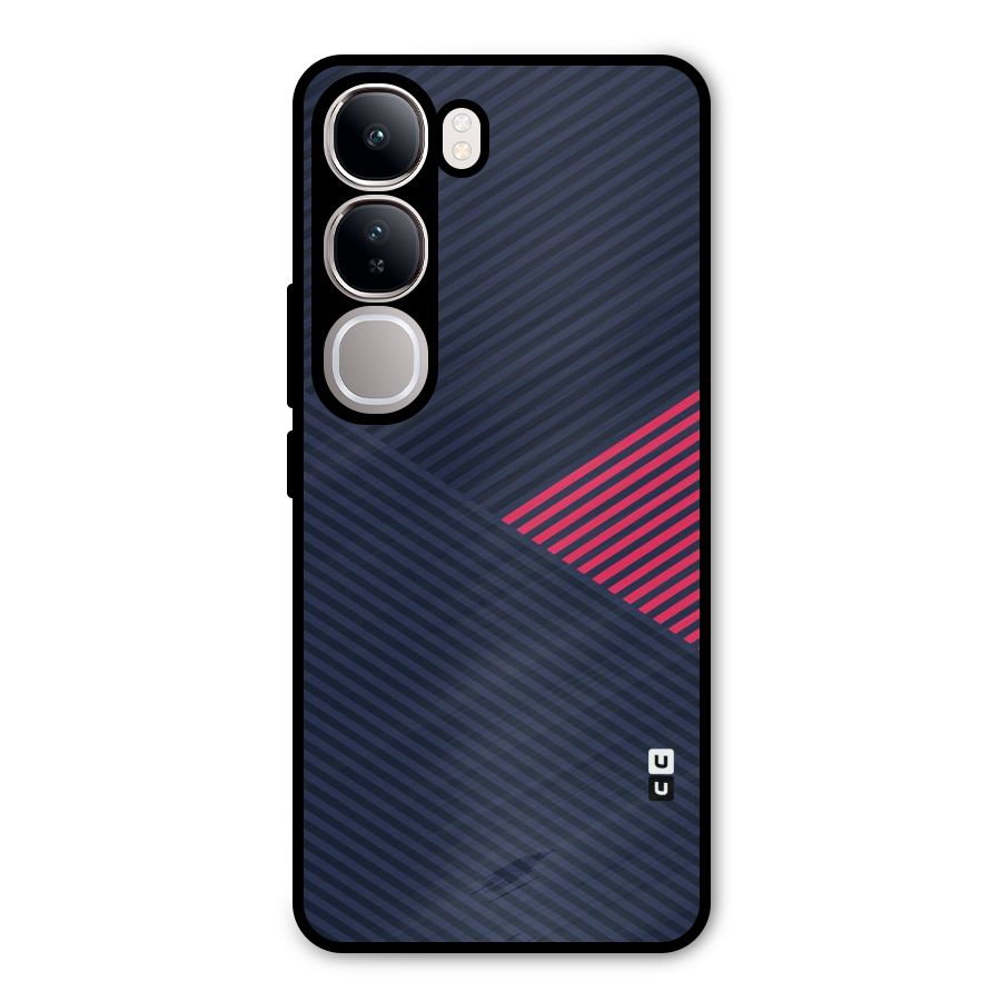 Criscros Stripes Metal Back Case for Vivo Y300