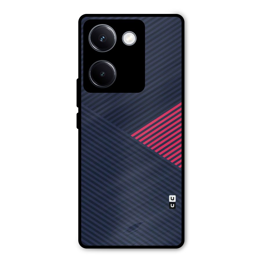 Criscros Stripes Metal Back Case for Vivo Y300 Plus