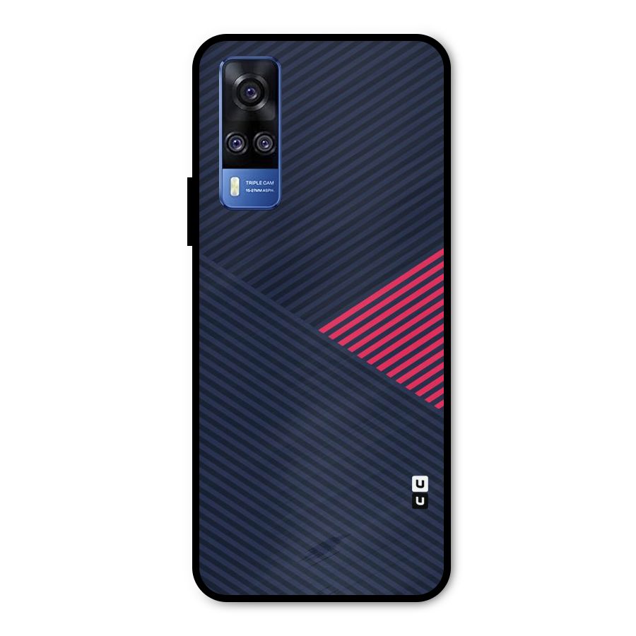 Criscros Stripes Metal Back Case for Vivo Y31