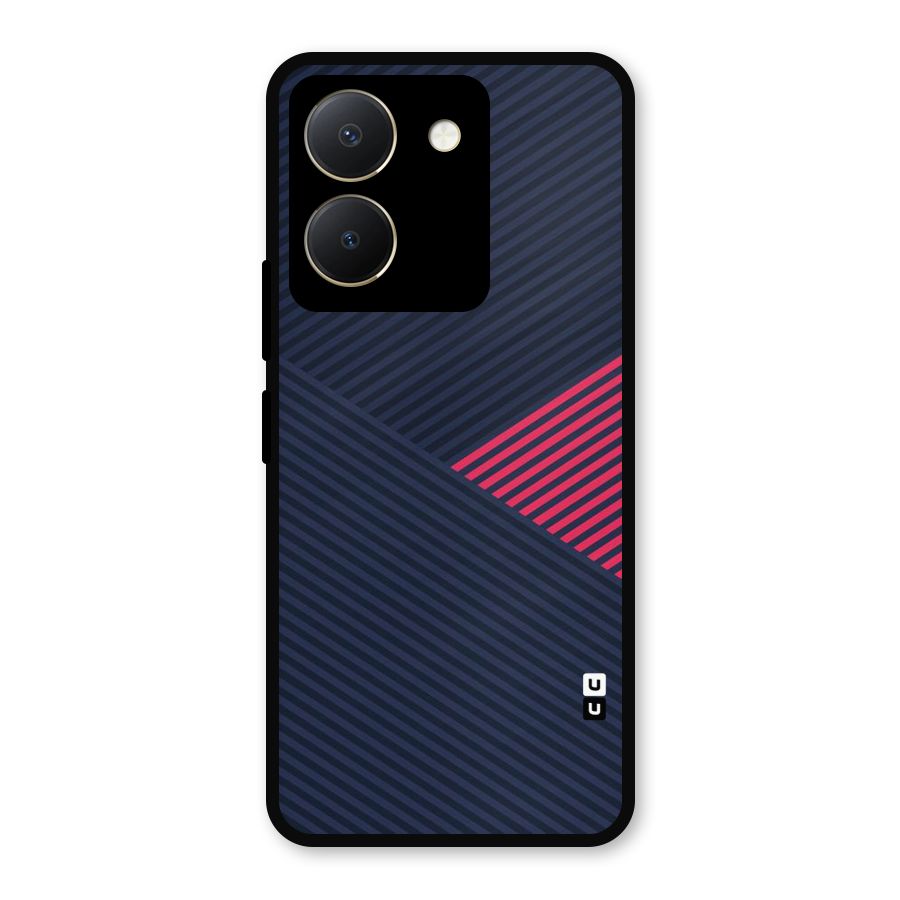Criscros Stripes Metal Back Case for Vivo Y36