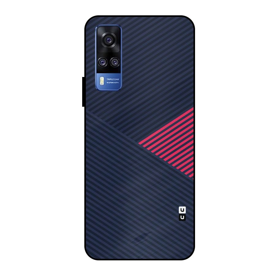 Criscros Stripes Metal Back Case for Vivo Y51