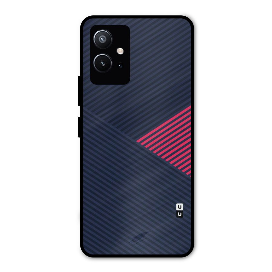 Criscros Stripes Metal Back Case for Vivo Y75 5G