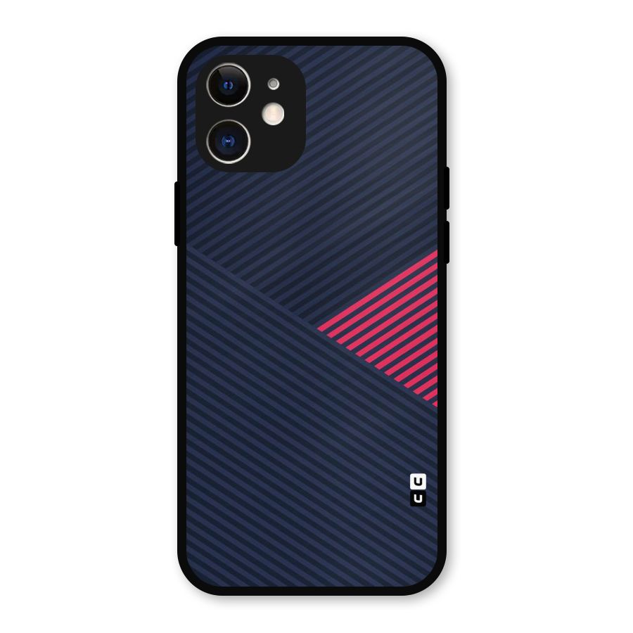 Criscros Stripes Metal Back Case for iPhone 12