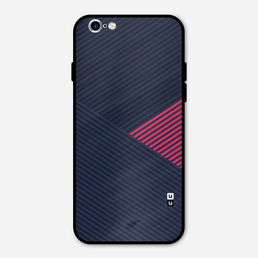 Criscros Stripes Metal Back Case for iPhone 6 6s
