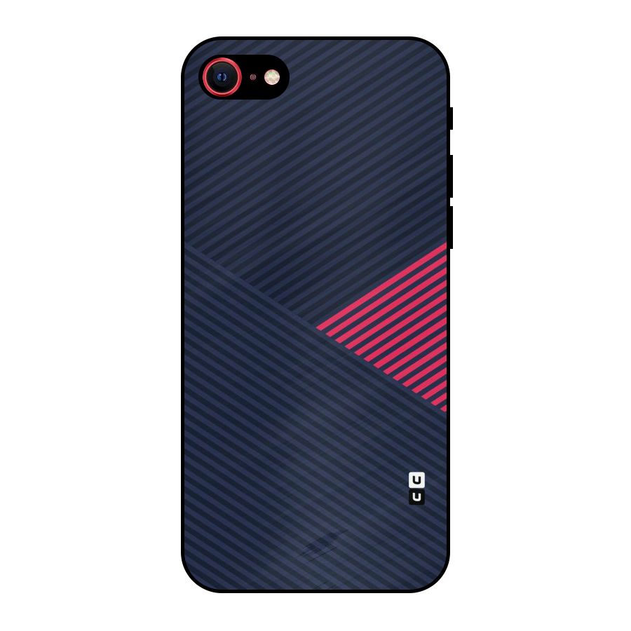 Criscros Stripes Metal Back Case for iPhone 7