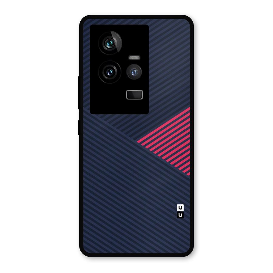 Criscros Stripes Metal Back Case for iQOO 11 5G