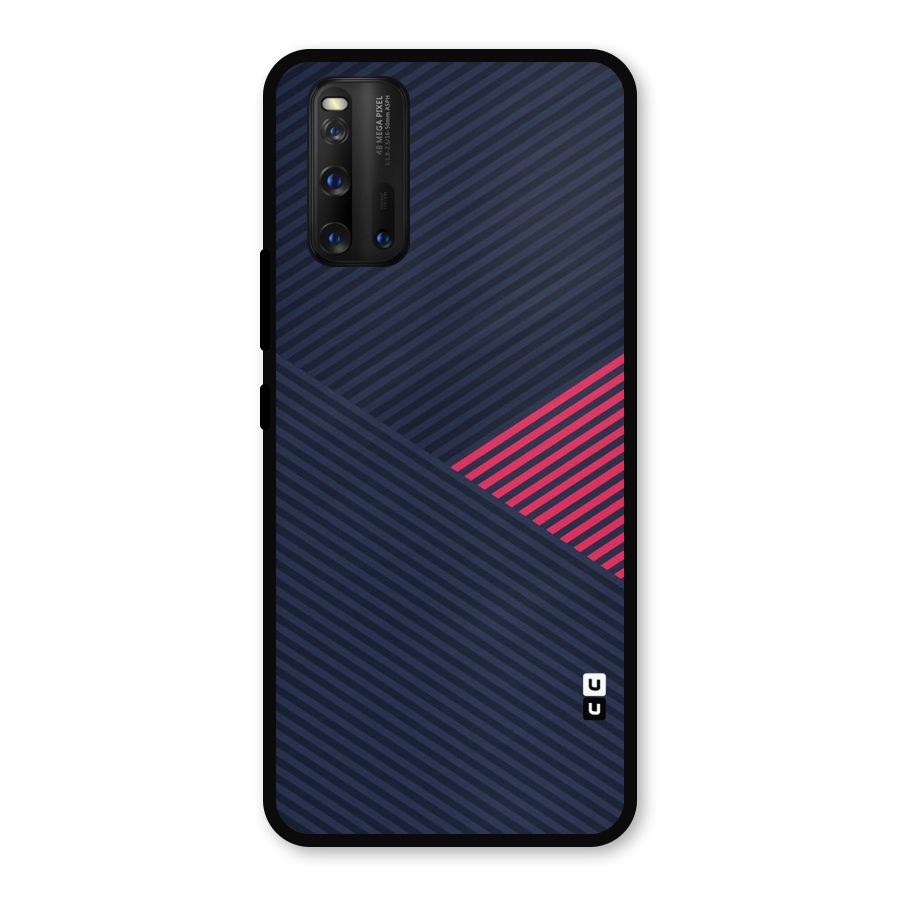 Criscros Stripes Metal Back Case for iQOO 3