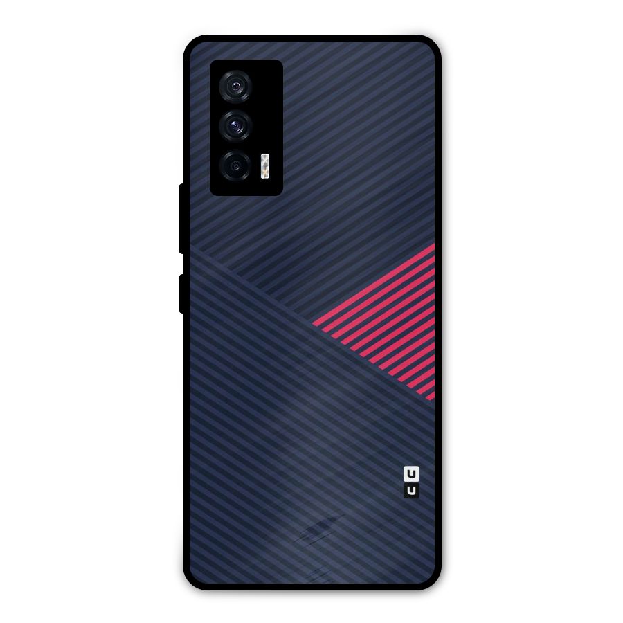 Criscros Stripes Metal Back Case for iQOO 7 5G