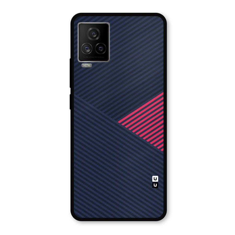 Criscros Stripes Metal Back Case for iQOO 7 Legend 5G
