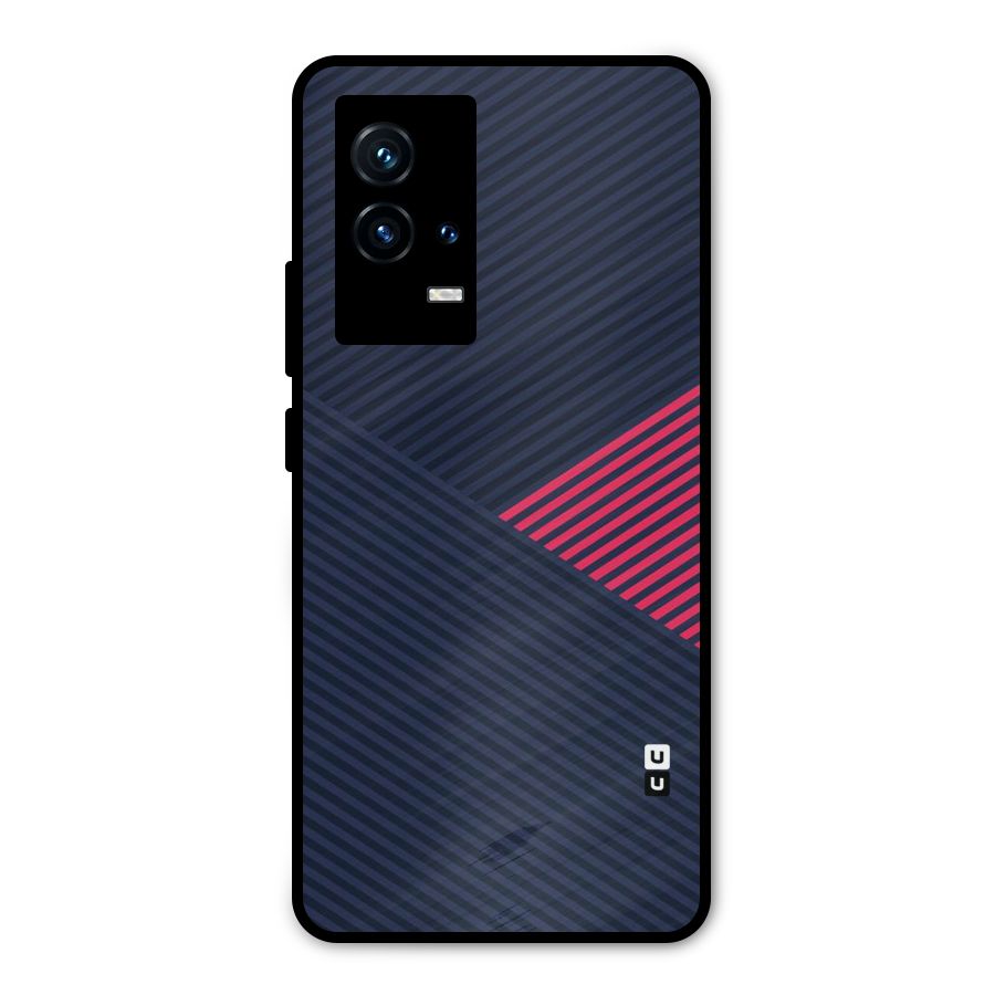Criscros Stripes Metal Back Case for iQOO 9 5G