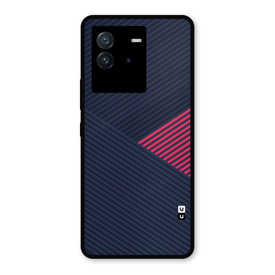 Criscros Stripes Metal Back Case for iQOO Neo 6 5G