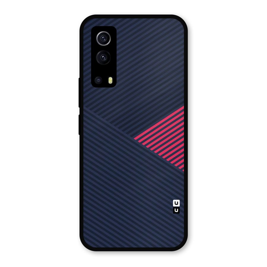 Criscros Stripes Metal Back Case for iQOO Z3
