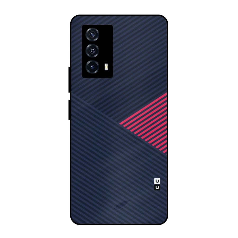 Criscros Stripes Metal Back Case for iQOO Z5