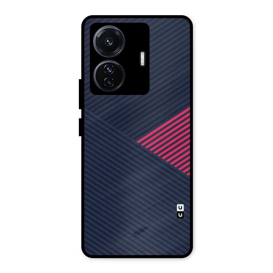 Criscros Stripes Metal Back Case for iQOO Z6