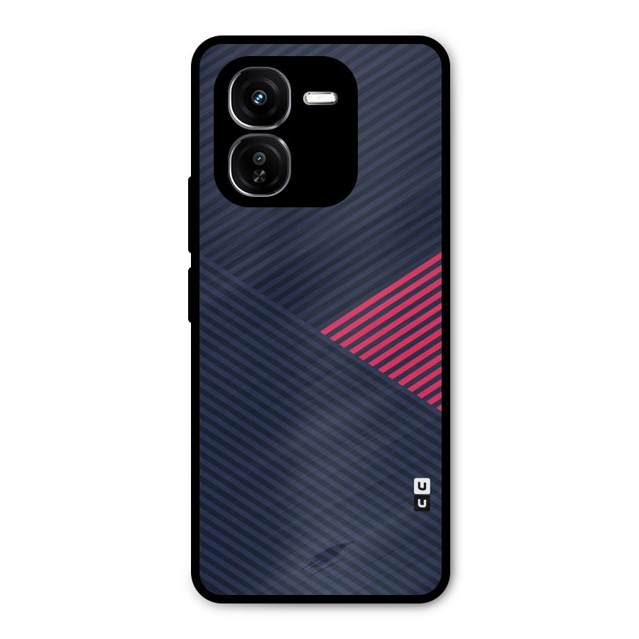 Criscros Stripes Metal Back Case for iQOO Z9x