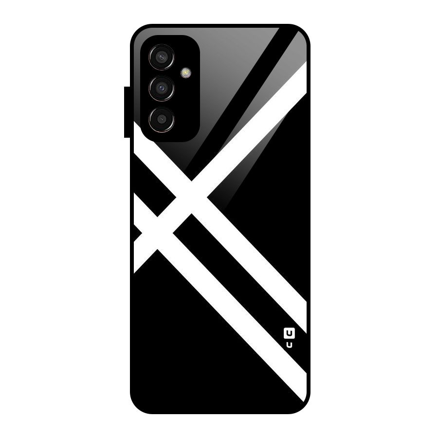 CrissCross Lines Glass Back Case for Galaxy F13