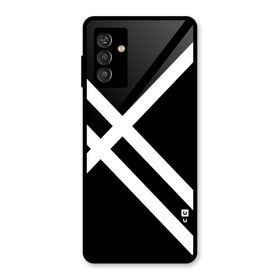 CrissCross Lines Glass Back Case for Galaxy M13