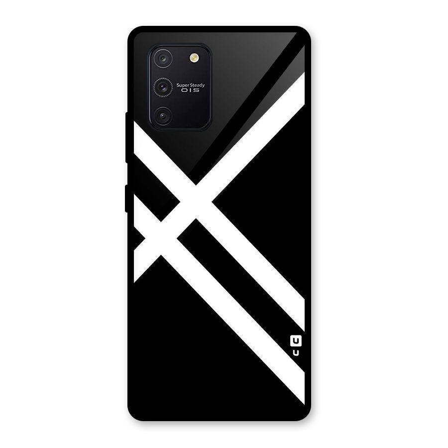 CrissCross Lines Glass Back Case for Galaxy S10 Lite