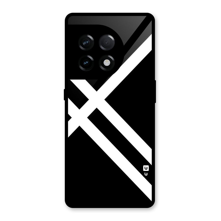 CrissCross Lines Glass Back Case for OnePlus 11R