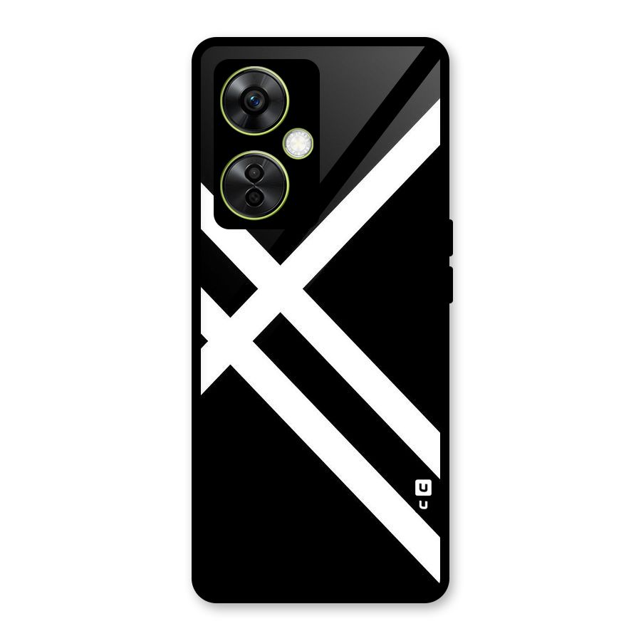CrissCross Lines Glass Back Case for OnePlus Nord CE 3 Lite